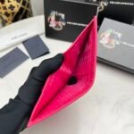 Prada Saffiano Monochrome Flap Small Wallet Full Dark Pink 10Cm 1Mv204 Qwa F0002 - Image 4