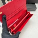 Prada Saffiano Monochrome Flap Long Wallet Full Red 19Cm 1Mh132 Zlp F061H - Image 5