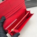 Prada Saffiano Leather Flap Long Wallet Red And Gold 19Cm 1Mh132 Zlp F0Rau - Image 5