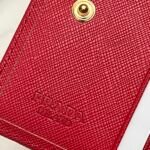 Prada Saffiano Monochrome Flap Small Wallet Full Red 10Cm 1Mv204 Qwa F0002 - Image 5