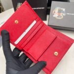 Prada Saffiano Monochrome Flap Small Wallet Full Red 10Cm 1Mv204 Qwa F0002 - Image 6