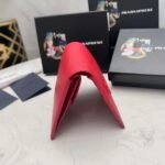 Prada Saffiano Monochrome Flap Small Wallet Full Red 10Cm 1Mv204 Qwa F0002 - Image 7