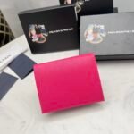 Prada Saffiano Leather Flap Small Wallet Dark Pink And Gold 10Cm 1Mv204 Qwa F0505 - Image 8