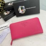 Prada Large Saffiano Leather Wallet Full Pink 19Cm 1Ml506 Qwa F0505 - Image 10