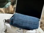 Prada Jeans Ring Shoulder Bag Denim Blue 25Cm - Image 7
