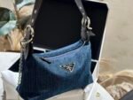 Prada Jeans Ring Shoulder Bag Denim Blue 25Cm - Image 6