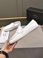 Prada Men’S Flat Loafers Leather White - Image 8