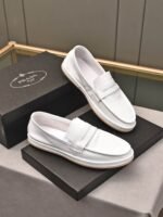Prada Men’S Flat Loafers Leather White - Image 3