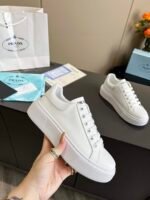 Prada Sneaker In White Leather With White - Image 6
