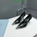 Prada Brushed Leather Pumps Black - Image 2