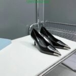 Prada Brushed Leather Pumps Black - Image 3