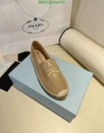 Prada Linen Espadrilles Beige - Image 5