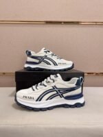 Prada Sport Sneaker Curved Line Blue And Beige - Image 7