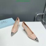 Prada Brushed Leather Pumps Pink - Image 2