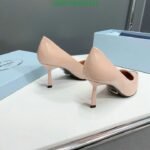 Prada Brushed Leather Pumps Pink - Image 8