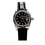 Rolex Oyster Perpetual Datejus Black Dial Ruby Around 40Mm