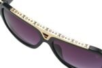 Louis Vuitton Black With Gold Metal Sunglasses - Image 4