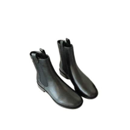 Chanel Ankle Boots With Elastic Side Panels Black