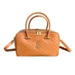 Saint Laurent Lyia Duffle In Quilted Brown 31Cm