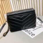 Saint Laurent Loulou Toy Strap Bag In Quilted Y Leather Black 678401Dv7061000 - Image 2