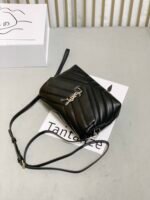 Saint Laurent Loulou Toy Strap Bag In Quilted Y Leather Black 678401Dv7061000 - Image 6