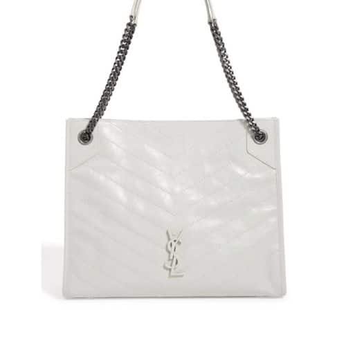 xr:d:DAFcrj45psw:27,j:48433196626,t:23030908 Saint Laurent Medium Niki Shopping Bag White 32Cm - Image 1