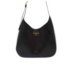 Prada Large Shoulder Bag With Topstitching Black 40Cm 1Bc181 2Aix F0002 V Ooo