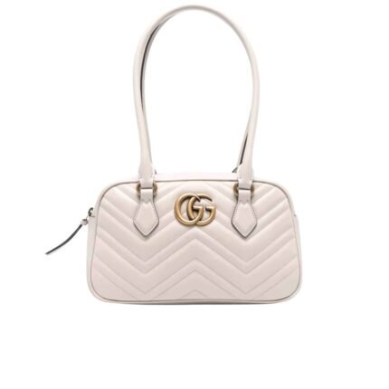 Gucci Marmont Small Top Handle Bag White 25Cm