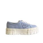 Prada Double Wheel Nylon Gabardine Sneaker Light Blue 1E260M3Lfxf0591F050