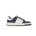 Saint Laurent Perforated Leather Sneaker Black And White