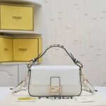 Fendi Baguette Bag White Leather 27Cm 8Br822Apg6 - Image 2
