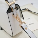 Fendi Baguette Bag White Leather 27Cm 8Br822Apg6 - Image 6