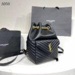 Saint Laurent Joe Backpack In Black Gold 29Cm 6726091El071000 - Image 9