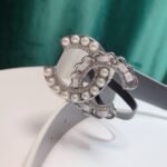 Chanel Belt With Pearls And Cc Logo Belt White 28Mm - Image 2