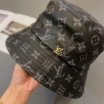 Louis Vuitton Monogram Leather Bucker Hat Black - Image 8