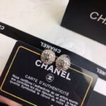 Chanel Cc Button Strass Earrings - Image 2