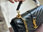 SAINT LAURENT BLACK ‘COLLEGE MINI’ SHOULDER BAG - Image 4