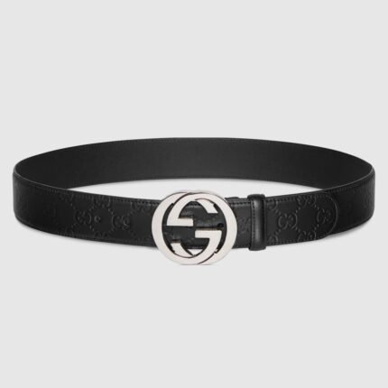 GUCCI  Belt with Interlocking G buckle