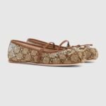 Women’s GG crystal Gucci Horsebit ballet flat