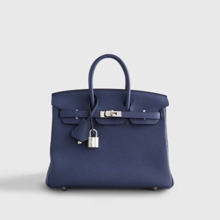Hermès Birkin 25 Togo Blue Navy Palladium Hardware