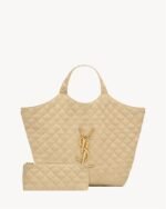 Saint Laurent Nubuck Suede Quilted Maxi Icare Shopping