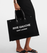 Saint Laurent Rive Gauche Tote Bag in Canvas - Image 4