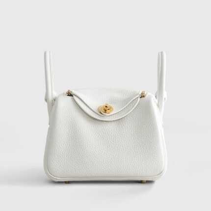 Hermès Lindy 20 Calfskin New White Gold Hardware