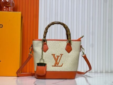 Louis Vuitton Raffia Petit Bucket Tote