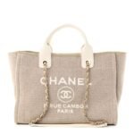 Chanel Mixed Fibers Calfskin Deauville Tote Light Grey