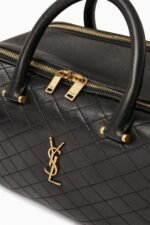 SAINT LAURENTOUT Lyia Duffle Bag in Quilted Lambskin - Image 7
