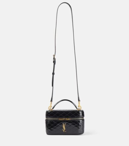 Saint Laurent Gaby quilted patent leather vanity bag