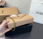 Saint Laurent ENVELOPE MEDIUM IN QUILTED GRAIN DE POUDRE EMBOSSED LEATHER - Image 7