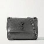 SAINT LAURENT Niki Baby medium quilted crinkled-leather shoulder bag