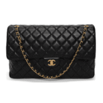 Chanel Black Quilted Caviar Small XXL Travel Flap Bag